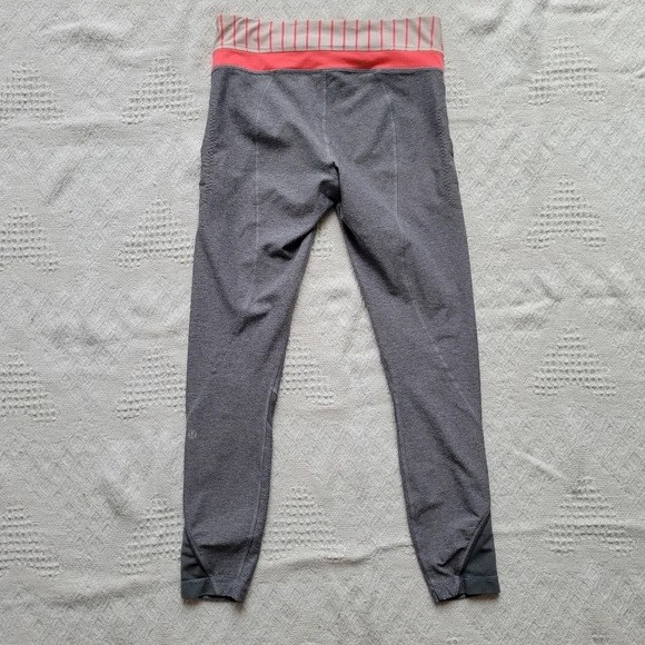 Lululemon Inspire Tight II (Mesh)- In  Grey/ Butter Pink - Picture 3 of 14